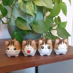 Kitty Cat Mini Planters (Set of Four)